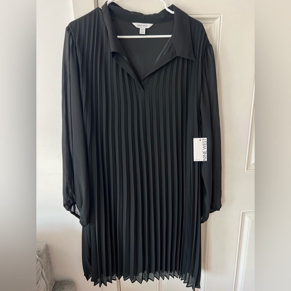 Nine West Long Sleeve Black Dress